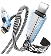 SHEZI 2 IN 1 Lightning Cable Fast Charging USB C to Lightning Cable [CarPlay Support] [MFI Certif...