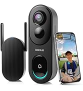 BOTSLAB Doorbell Camera Wireless, 5MP Video Doorbell with Homebase, 180°Panoramic View, No Monthl...