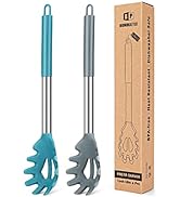 Pack of 2 Silicone Pasta Fork, Kitchen Heat Resistant Noodle Spoon Server, BPA Free Spaghetti Str...