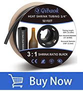 Qibaok Heat Shrink Tubing - 3:1 Ratio Adhesive Lined - Marine Grade Shrink Wrap Tubing - Industri...