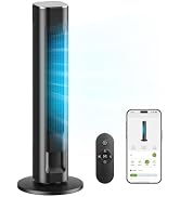 MORENTO Smart Tower Fan for Bedroom with Remote, 36" WiFi Standing Fan, 25dB Ultra Quiet, 90° Osc...