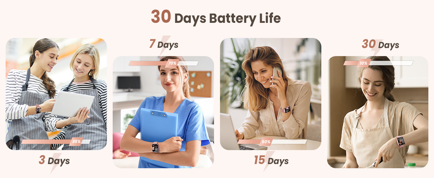 30 Days Battery Life Smartwatches