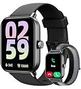 Smart Watch for Women Men, 1.85" Alexa Fitness Tracker with Call &amp; SMS, Heart Rate, SpO2, Stress ...