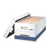 Bankers Box 00701 Store/File Medium-Duty Storage Boxes with Lift-Off Lid, Letter, 12 Pack (00701)