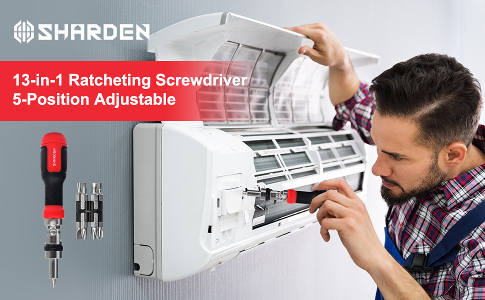 13 in 1 ratcheting screwdriver