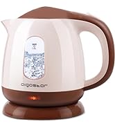 Aigostar Small Electric Kettle, 1L Portable Electric Tea Kettle 1100W with Automatic Shut-Off and...