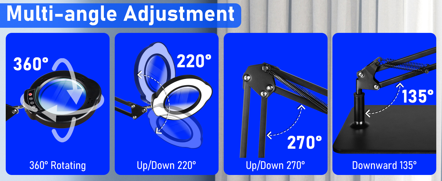 lighted magnifying glass with stand