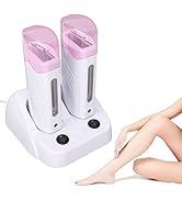 Saluaqui Double Depilatory Heater, Wax Warmer Machine, Portable Wax Warmer Machine for Leg Armpit...