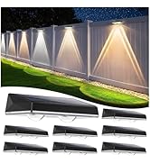Solar Fence Lights Outdoor, 8-Pack 120LM Fence Lights Solar Powered, IP67 Waterproof Dusk to Dawn...