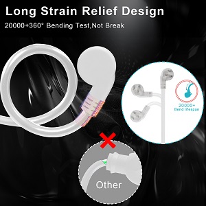 6inch Mini White Low Profile Flat Head Small Appliance Power Supply AC Cord