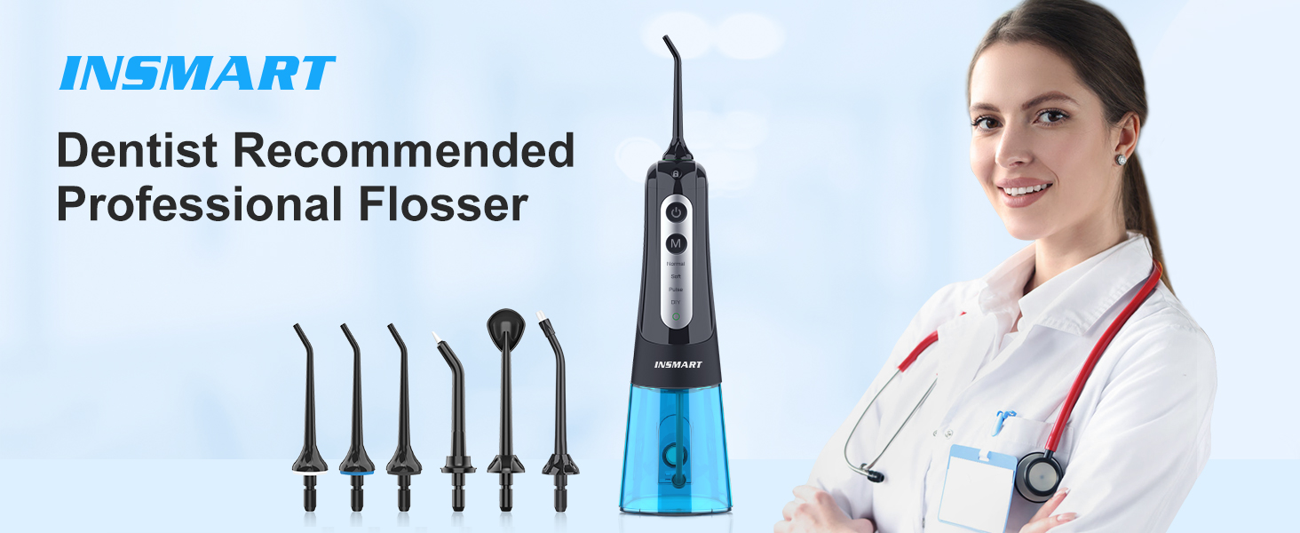 Cordless Water Dental Flosser Teeth Cleaner