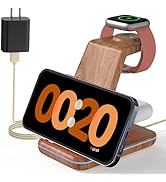 JoyGeek 3 in 1 Charging Station for Apple Devices, Wireless Charger Stand for iPhone 17/16/15/14/...