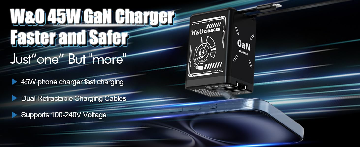 retractable phone charger wall plug