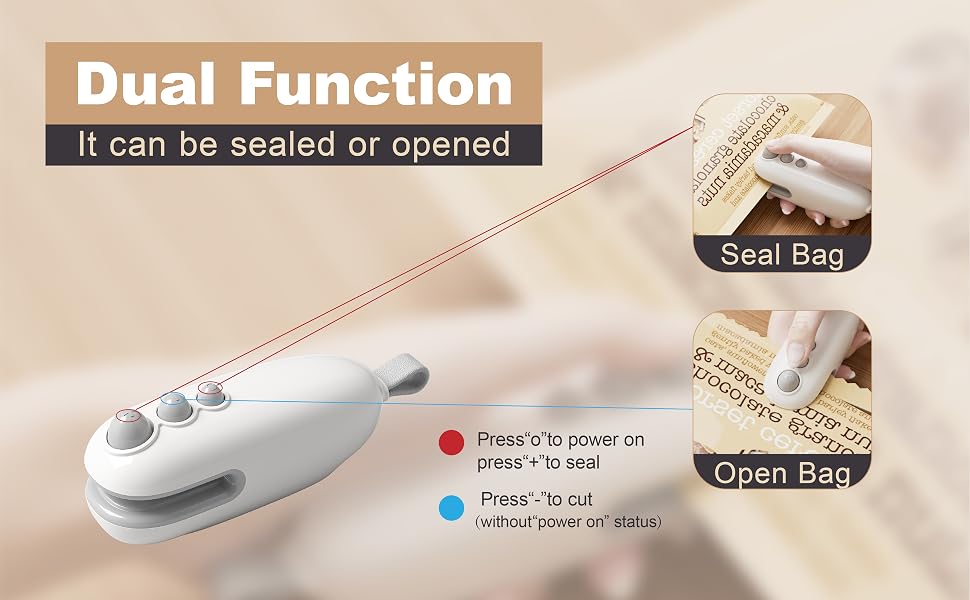 Dual Function It can be sealed or opened