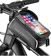 ROCKBROS Bike/Bicycle Phone Front Frame Bag, Waterproof, Tube Bag,Cycling Pouch, Bike Accessories...