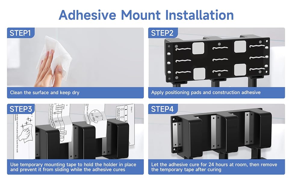 adhesive mount installation