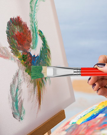 Paint Brushes - Round &amp;amp; Flat