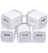 Wall Charger Adapter USB Charging Block, 5Pack Single Port USB Plug in Charger Cube Box Power Blo...