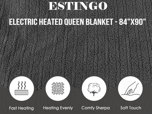 ELECTRIC HEATED QUEEN BLANKET -84&amp;#34;X90”