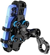 VAZESWIN Motorcycle Phone Mount with Vibration Dampener, Anti-Shake Bike Phone Holder with Alumin...