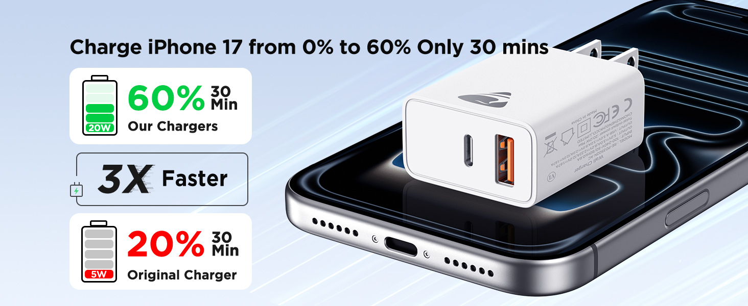 iphone wall charger fast charging for iphone 17 16 15 14 13 12 11 X XR SE 8 7 6
