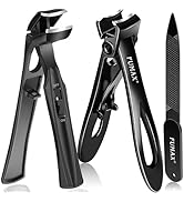 Toenail Clippers for Seniors for Thick Toenails, Heavy Duty Angled Nail Clippers for Seniors with...