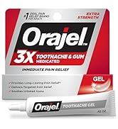 Orajel 3X for Toothache &amp; Gum Pain: Maximum Gel Tube 0.42oz - From #1 Oral Pain Relief Brand - Or...
