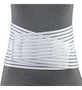 OTC Lumbosacral Support, 7-inch Lower Back, Lightweight Compression, Elastic, White, Medium