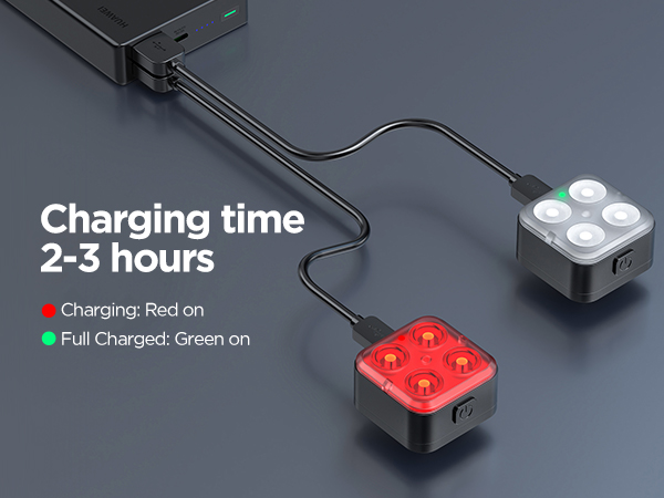 USB rechargeable Bike Lights Set