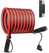 SAE Extension Cable 10AWG 10FT Quick Disconnect Tinned Copper Wire with SAE Polarity Reverse Adap...