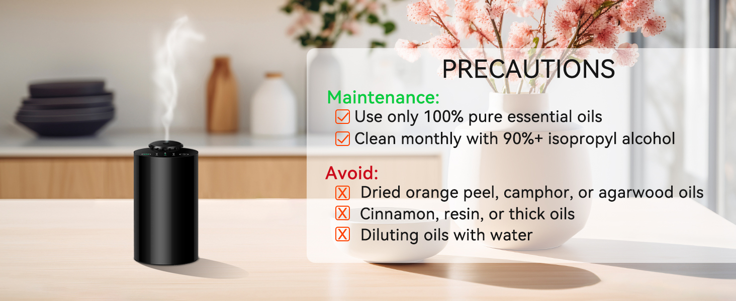 waterless car diffuser essential oil scent aromatherapy air freshener battery operated mini cordless