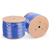 AvesView Cat6 SFTP 1000 Feet Indoor PVC Jacket 23AWG Solid Foiled Bare Copper Central Conductor B...