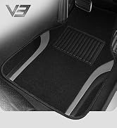 CAR PASS Leather Waterproof Sporty Car Floor Mats Carpet,Universal Automotive Floor Mat Fit for S...