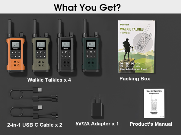 walkie talkies 4 pack