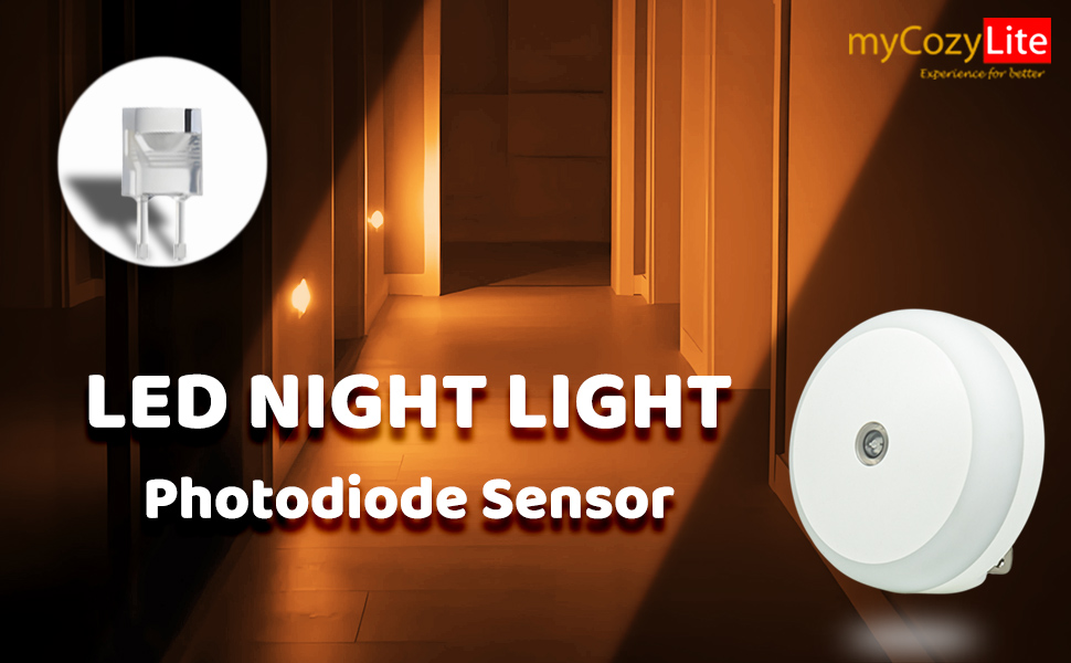 amber night light with dusk to dawn sensor
