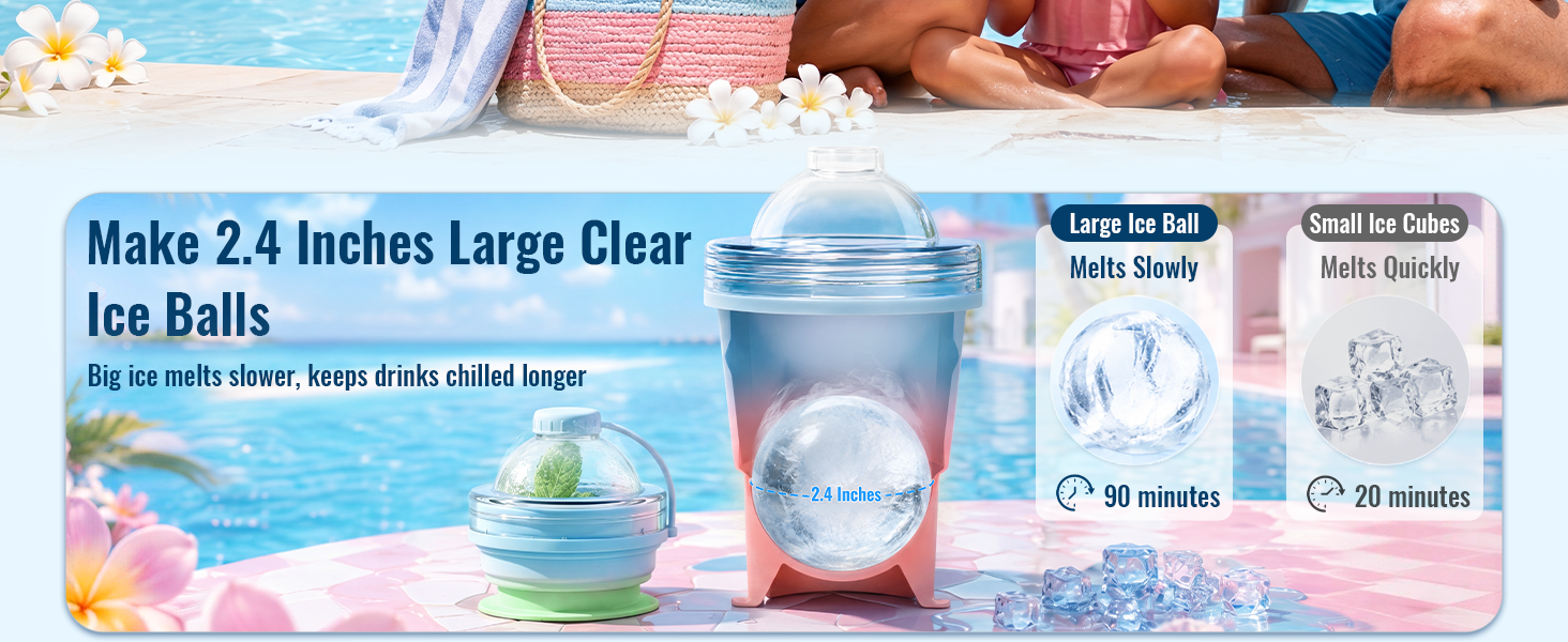 Make 2.4 Inches Large Clear Ice Balls