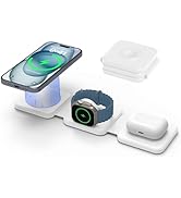 JoyGeek 3-in-1 Wireless Charger for Magsafe: Magnetic Charging Pad for iPhone 15/14/13/12 Pro Max...