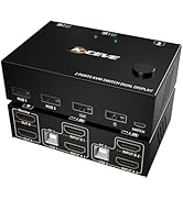 KCEVE KVM Switch 2 Monitors 2 Computers, HDMI KVM Switch Dual Monitor for 2 Computer Share 2 Moni...