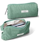 Purbert Pencil Bag Pen Case, Soft Corduroy Small Pencil Pouch Organizer with Zipper, Cute Pencil ...