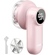 coldSky Rechargeable Fabric Shaver, Lint Shaver with Digital Display, Sweater Shaver with 6-Leaf ...