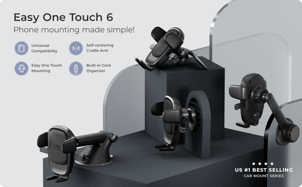 iOttie Easy One Touch car phone holder mount for iPhone android universal phone holder for car mount