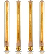 CTKcom T10/T300 40W Amber Vintage Edison Bulb, E26 Medium Base,2200K-2300K Tubular Bulb Nostalgic...
