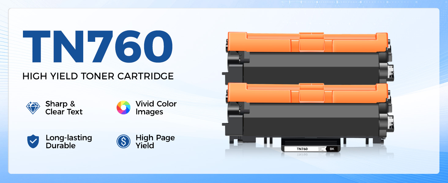 TN760 Black Toner Cartridge 2-Pack