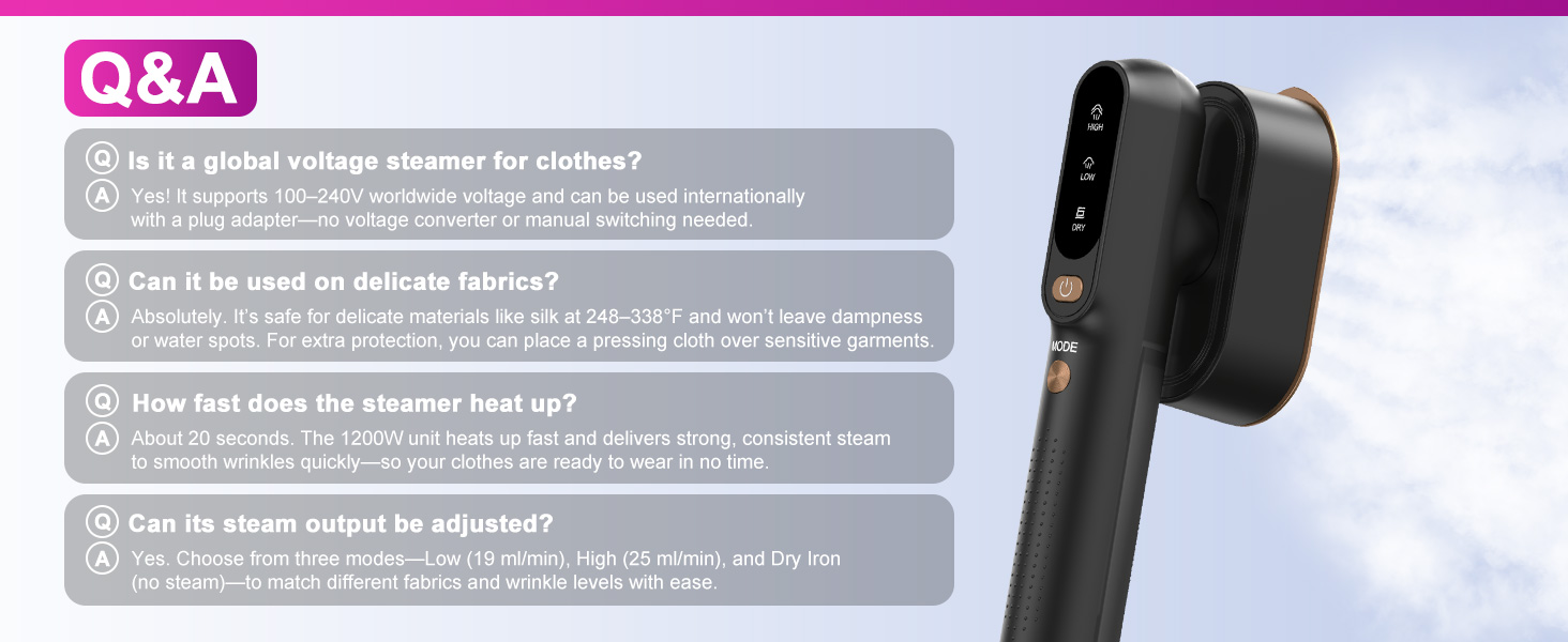 travel clothes steamer