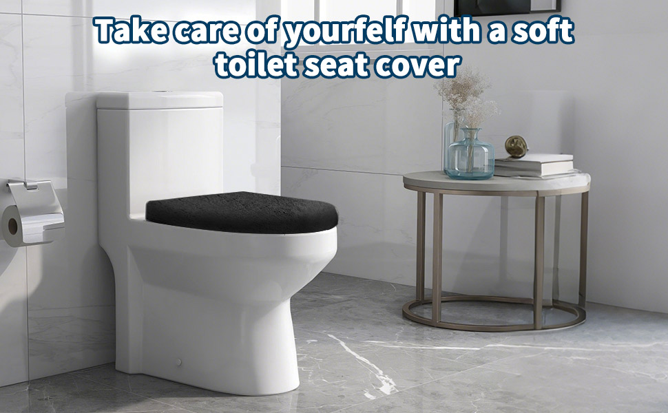 black toilet seat cover