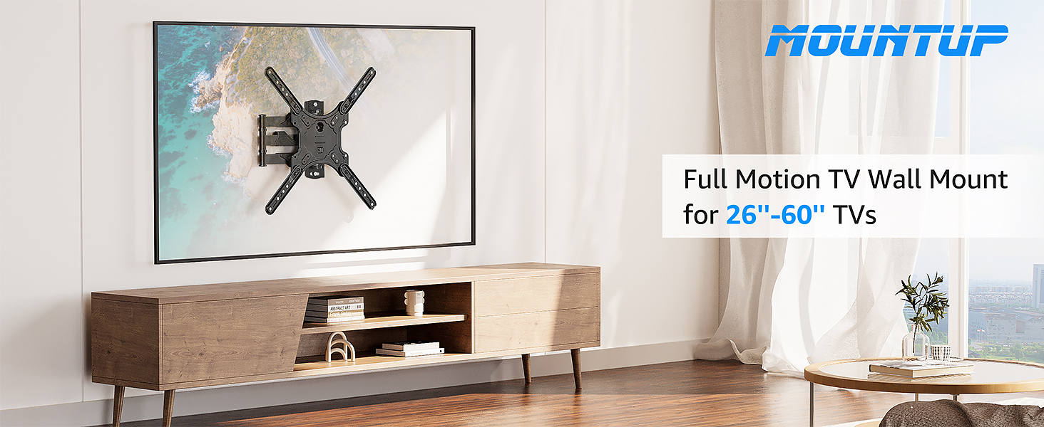 full motion TV wall mount 43 40 42 32 50 55 60 in inches