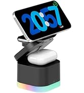 Wireless Charger 7 in 1, Foldable Wireless Charging Station with Night Light Magnetic Charger Tra...