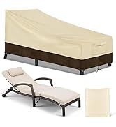 Wanocean Chaise Lounge Cover Outdoor Waterproof, Lounge Chair Cover for Patio Furniture Heavy Dut...