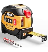 SENDA 3-in-1 Laser Tape Measure, 197ft Digital Laser Distance Meter, 16ft Auto-Lock Tape Measure,...