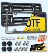 Aootf Front License Plate Mounting Kit- License Plate Bracket &amp; Black Aluminum Car Tag Holder Cov...